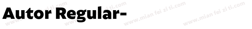 Autor Regular字体转换